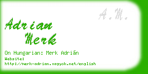 adrian merk business card